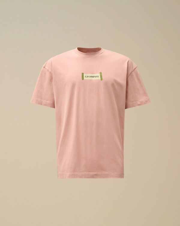 c.p. company 30/1 Jersey Printed Logo T-Shirt MISTY ROSE - PINK