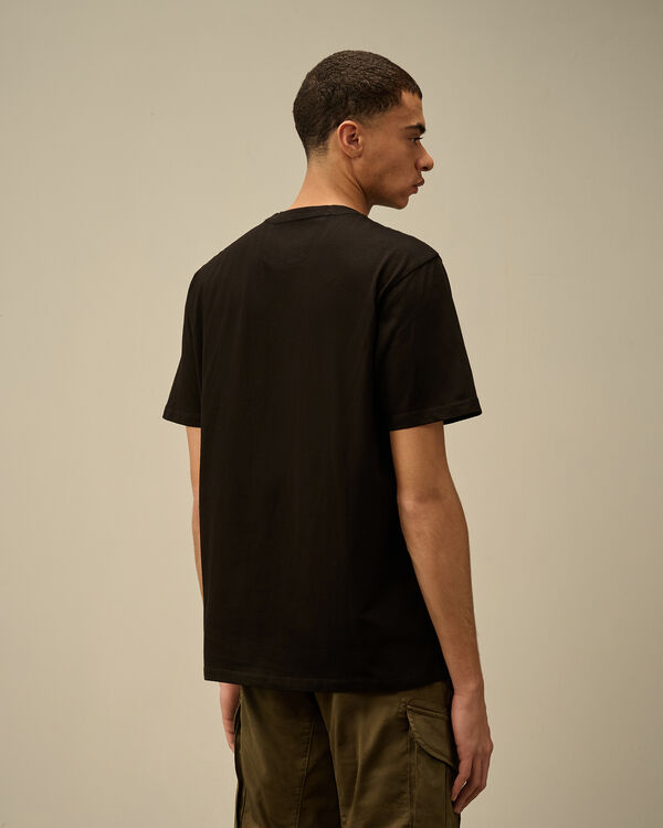 C.p. Company 30/1 Jersey Vertical Logo T-Shirt BLACK