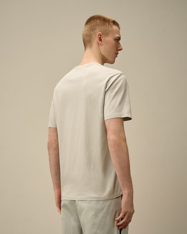 C.p. Company 30/1 Jersey Vertical Logo T-Shirt BLUE FOX - GREY