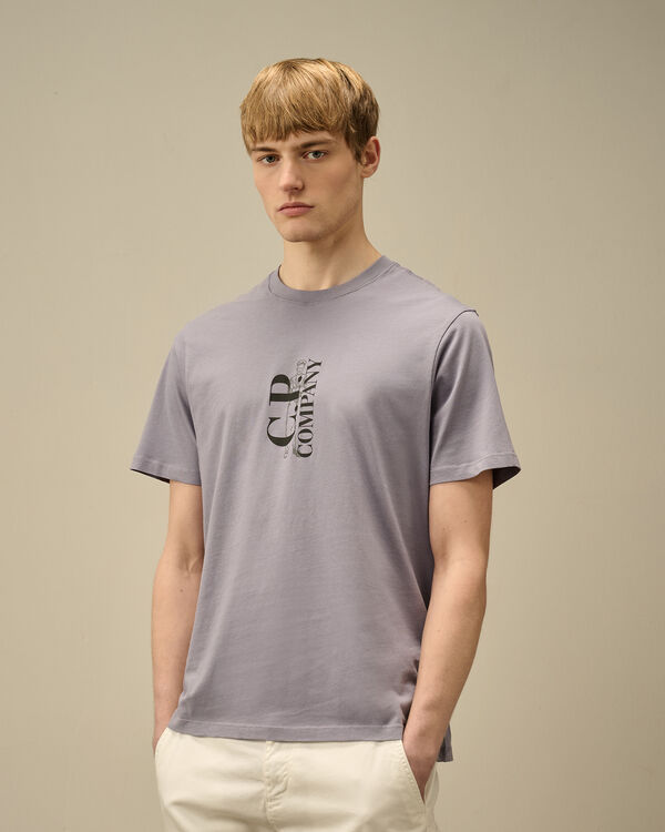 C.p. Company 30/1 Jersey Vertical Logo T-Shirt LAVANDER VIOLET