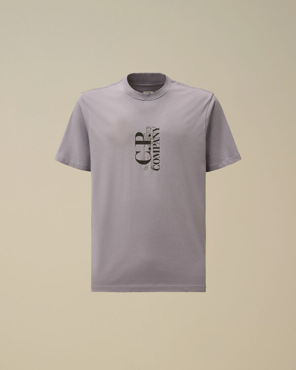 c.p. company 30/1 Jersey Vertical Logo T-Shirt LAVANDER VIOLET