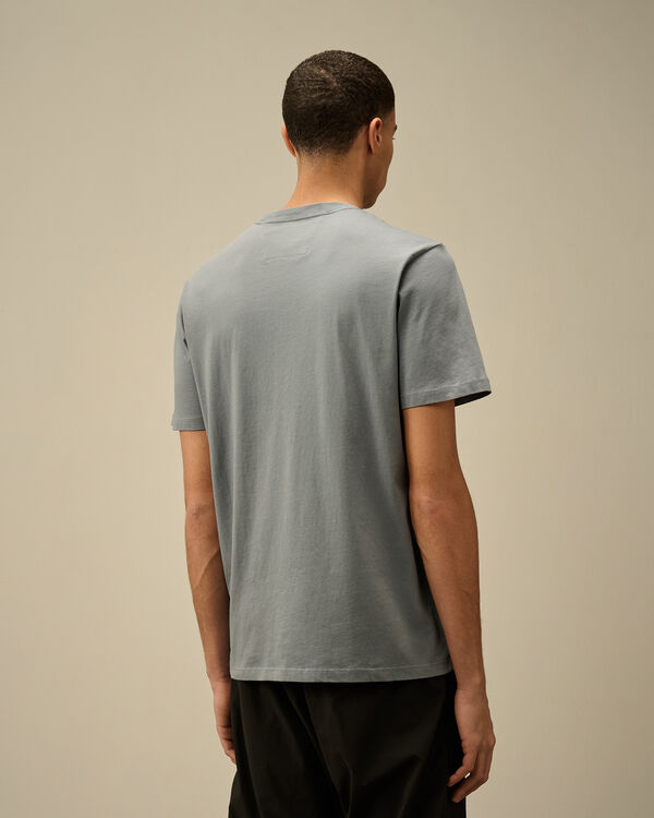 C.p. Company 30/1 Jersey Vertical Logo T-Shirt STORMY WEATHER - BLUE