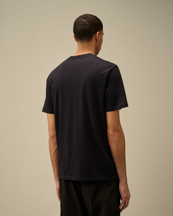 C.p. Company 30/1 Jersey Vertical Logo T-Shirt TOTAL ECLIPSE - BLUE