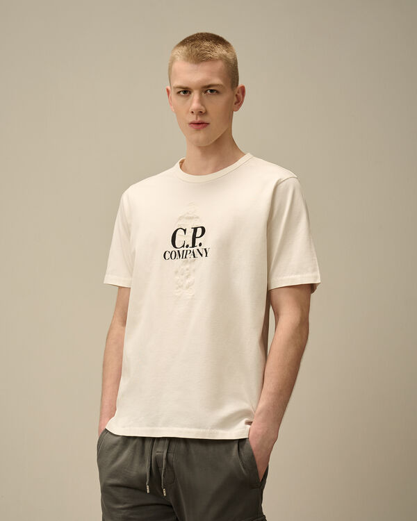 C.p. Company 30/2 Mercerized Jersey Twisted British Sailor T-Shirt GAUZE WHITE