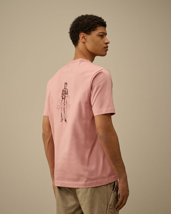 C.p. Company 30/2 Mercerized Jersey Twisted British Sailor T-Shirt MISTY ROSE - PINK