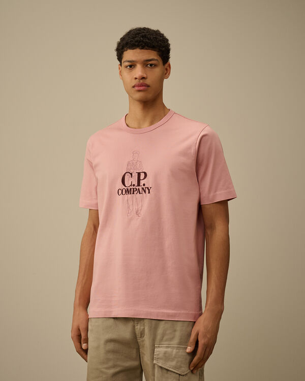 C.p. Company 30/2 Mercerized Jersey Twisted British Sailor T-Shirt MISTY ROSE - PINK