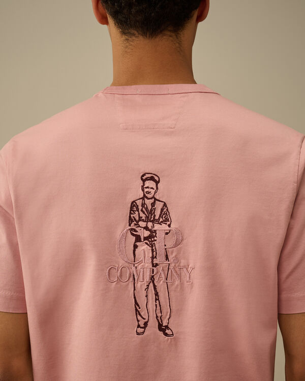 C.p. Company 30/2 Mercerized Jersey Twisted British Sailor T-Shirt MISTY ROSE - PINK