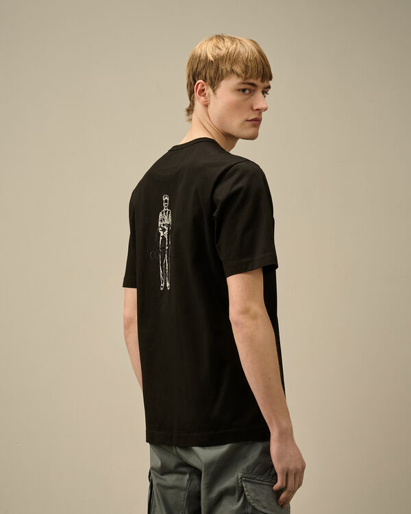 C.p. Company 30/2 Mercerized Jersey Twisted British Sailor T-Shirt BLACK