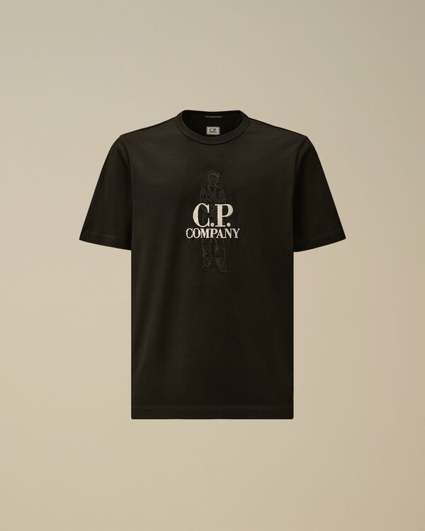 c.p. company 30/2 Mercerized Jersey Twisted British Sailor T-Shirt BLACK