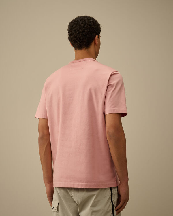 C.p. Company 30/2 Mercerized Jersey Twisted Embroidery T-Shirt MISTY ROSE - PINK