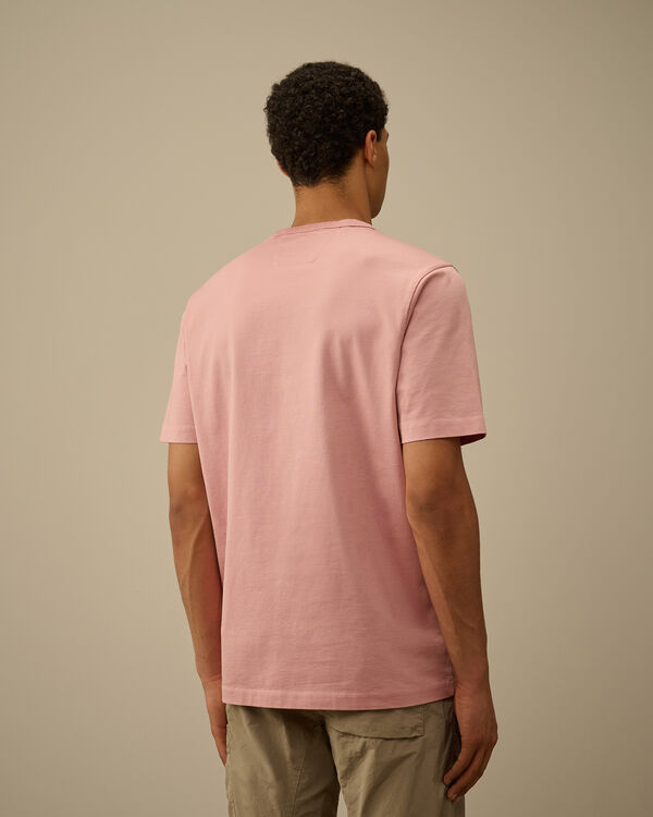 C.p. Company 30/2 Mercerized Jersey Twisted Typographic Logo T-Shirt MISTY ROSE - PINK