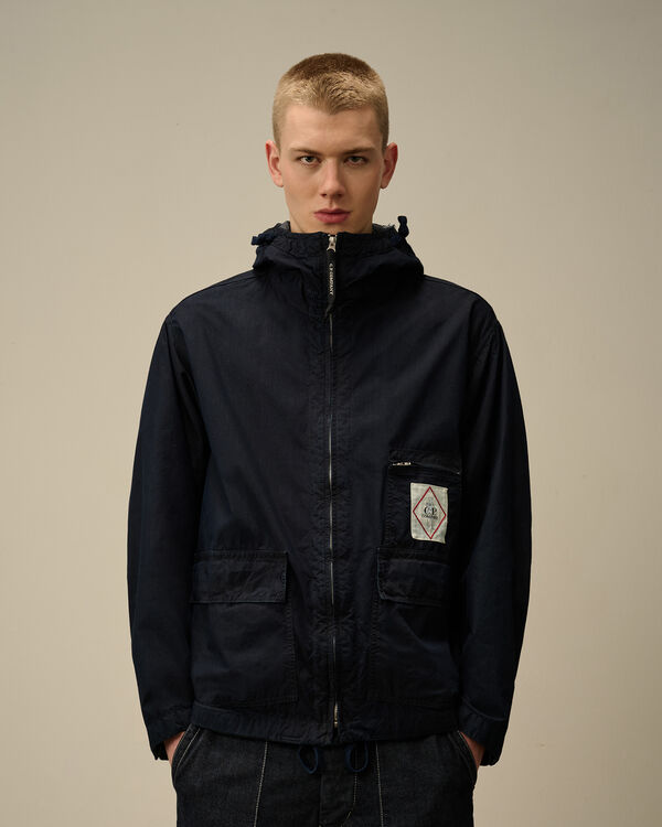 C.p. Company 50 Fili Indigo Goggle Jacket INSIGNIA BLUE