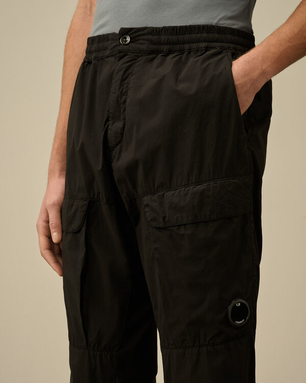 C.p. Company 50 Fili Stretch Loose Cargo Pants BLACK