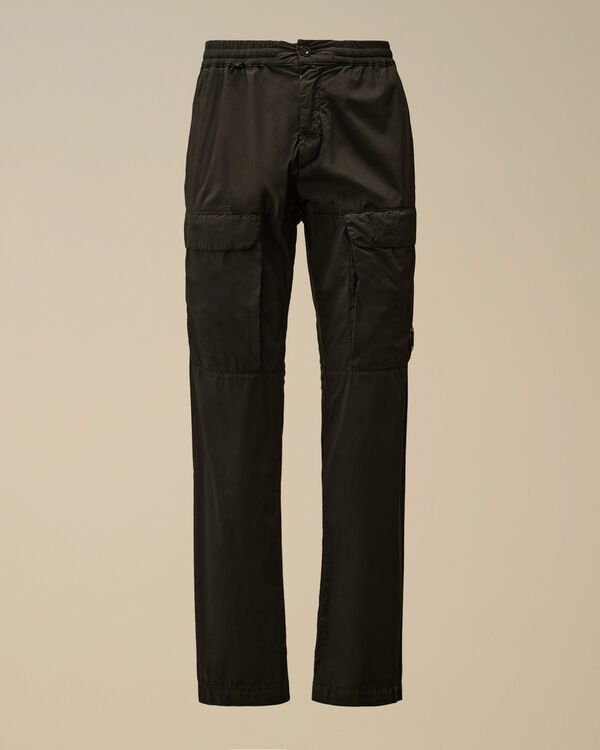 c.p. company 50 Fili Stretch Loose Cargo Pants BLACK