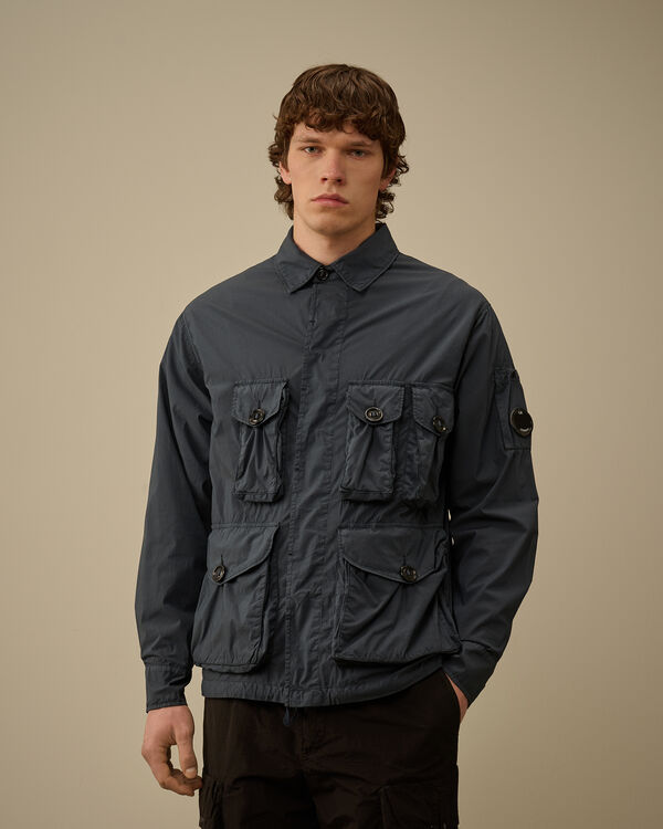 C.p. Company 50 Fili Stretch Multi-Pocket Overshirt INDIA INK – BLUE
