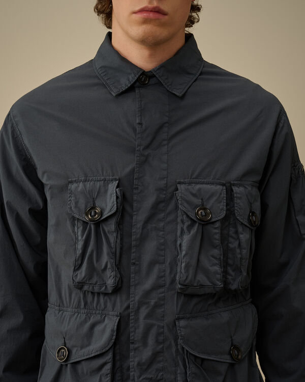 C.p. Company 50 Fili Stretch Multi-Pocket Overshirt INDIA INK – BLUE