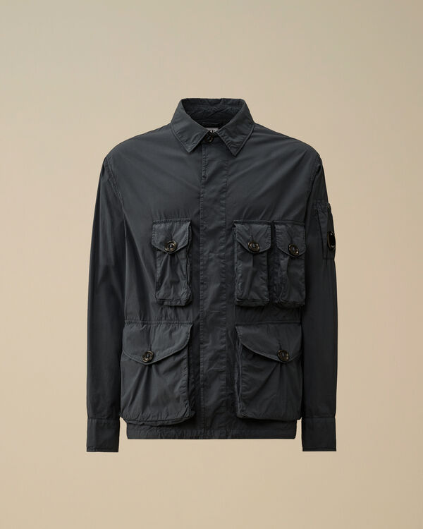 c.p. company 50 Fili Stretch Multi-Pocket Overshirt INDIA INK – BLUE