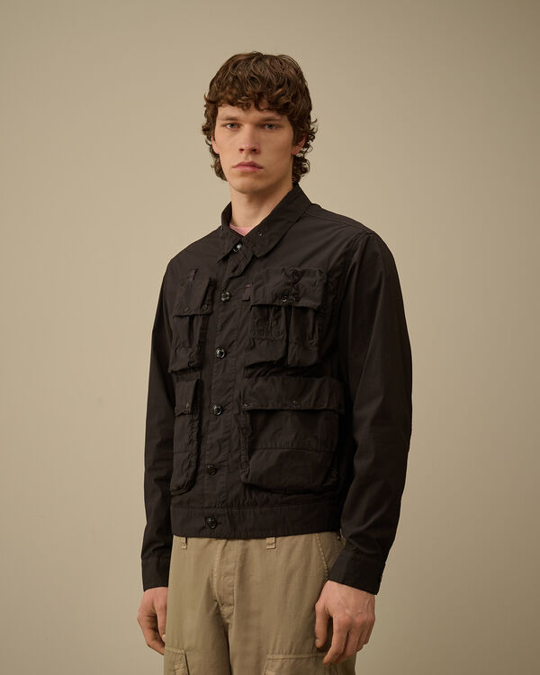 C.p. Company 50 Fili Stretch Short Multi-Pocket Jacket BLACK