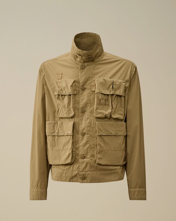 c.p. company 50 Fili Stretch Short Multi-Pocket Jacket TREE HOUSE - BEIGE
