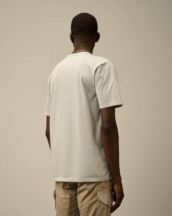 C.p. Company 70/2 Mercerized Jersey Logo Patch T-Shirt BLUE FOX - GREY