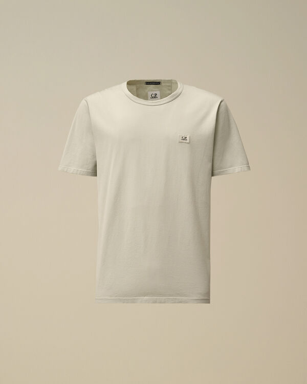 c.p. company 70/2 Mercerized Jersey Logo Patch T-Shirt BLUE FOX - GREY