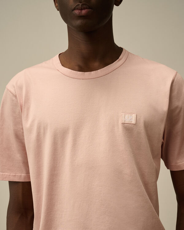 C.p. Company 70/2 Mercerized Jersey Logo Patch T-Shirt MISTY ROSE - PINK