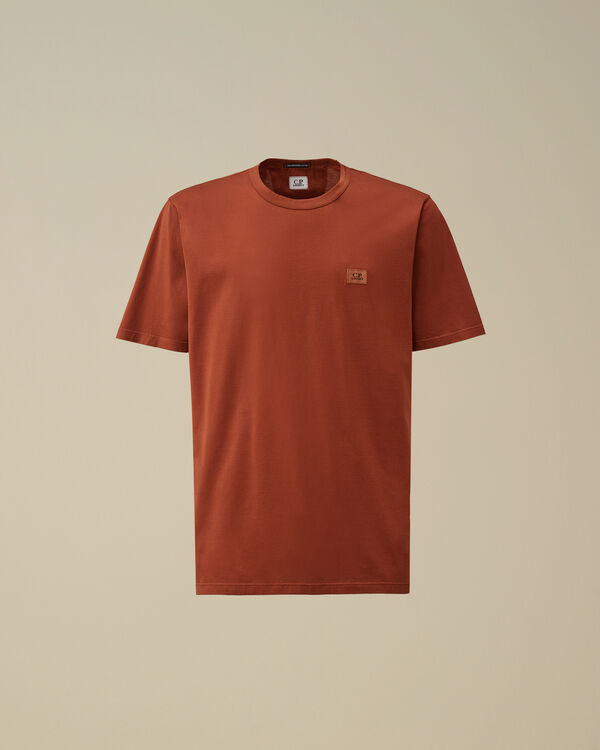 c.p. company 70/2 Mercerized Jersey Logo Patch T-Shirt SABLE - BROWN