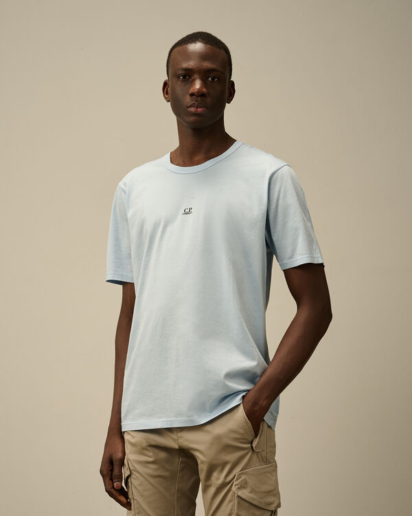 C.p. Company 70/2 Mercerized Jersey Printed Logo T-Shirt CERULEAN - LIGHT-BLUE