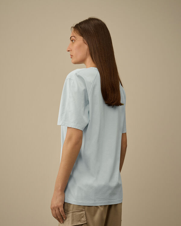 C.p. Company 70/2 Mercerized Jersey Printed Logo T-Shirt CERULEAN - LIGHT-BLUE
