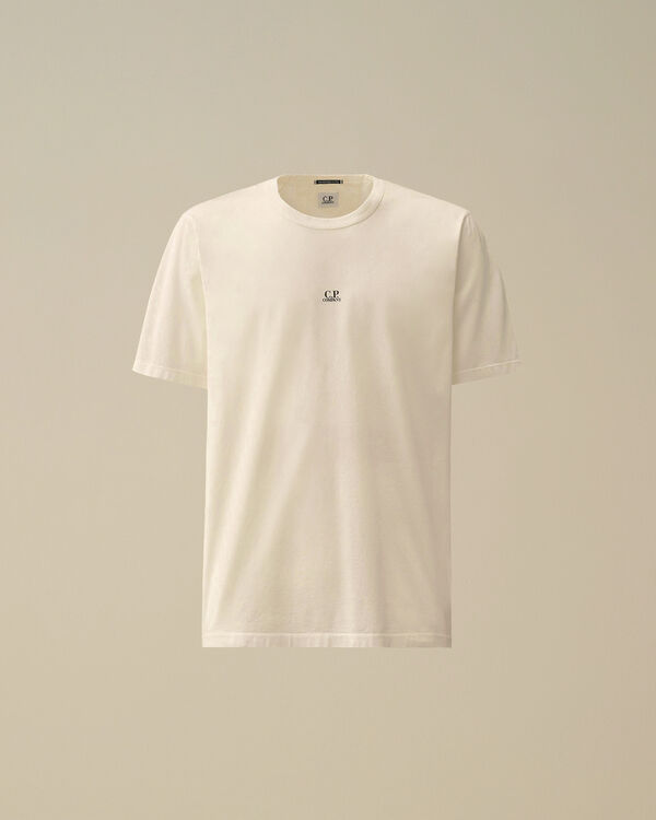 c.p. company 70/2 Mercerized Jersey Printed Logo T-Shirt GAUZE WHITE