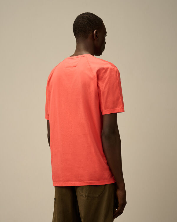 C.p. Company 70/2 Mercerized Jersey Printed Logo T-Shirt POINCIANA - ORANGE
