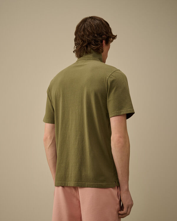C.p. Company 1020 Jersey Half Zip Polo THYME - GREEN