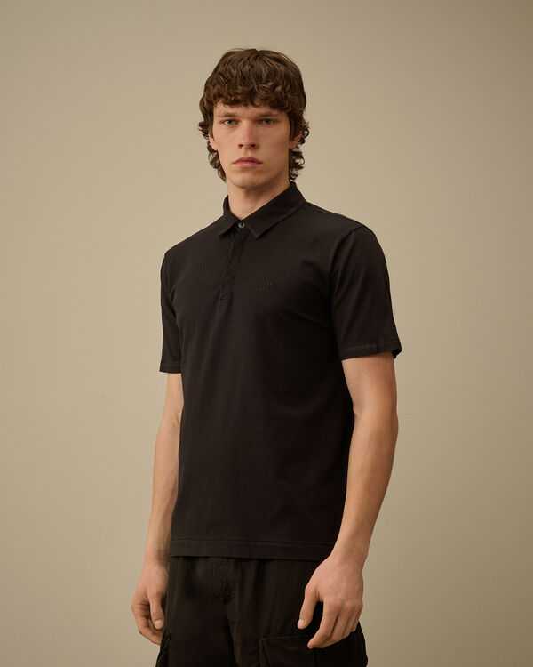C.p. Company 1020 Jersey Logo Polo BLACK