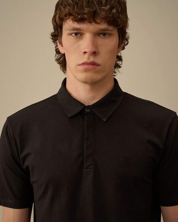 C.p. Company 1020 Jersey Logo Polo BLACK