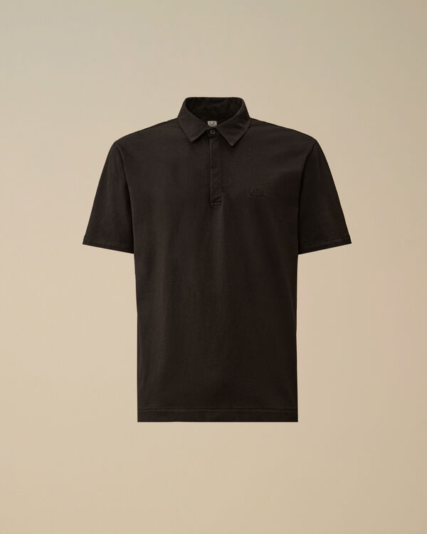 c.p. company 1020 Jersey Logo Polo BLACK