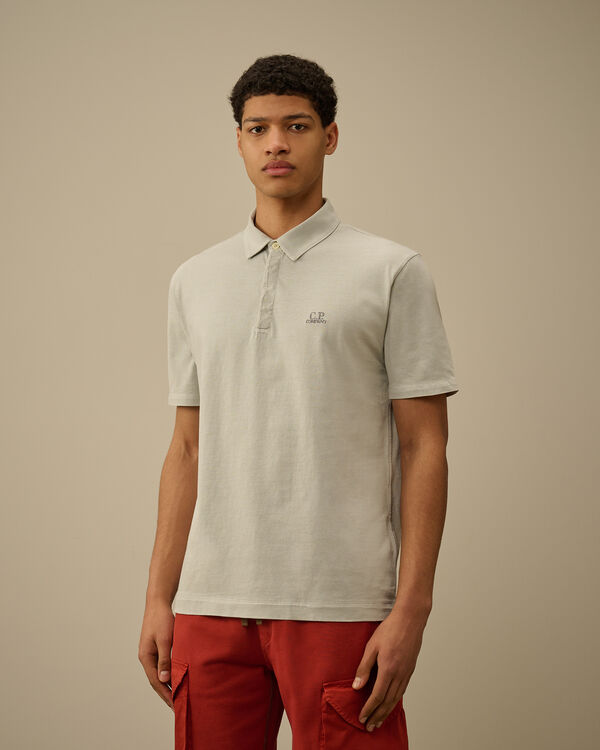C.p. Company 1020 Jersey Logo Polo BLUE FOX - GREY