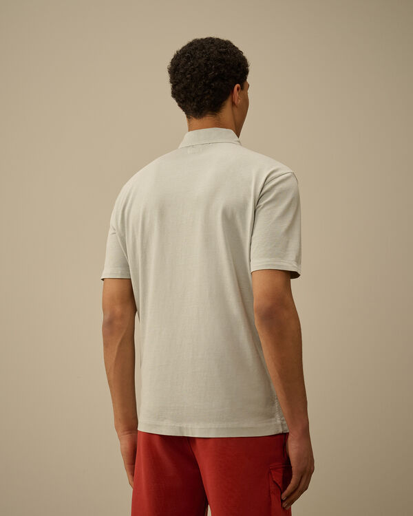 C.p. Company 1020 Jersey Logo Polo BLUE FOX - GREY