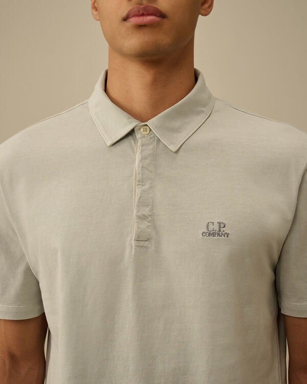 C.p. Company 1020 Jersey Logo Polo BLUE FOX - GREY