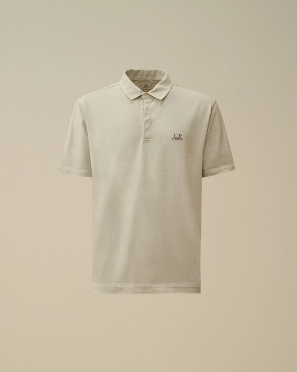 c.p. company 1020 Jersey Logo Polo BLUE FOX - GREY