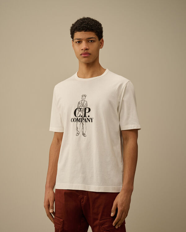 C.p. Company 1020 Jersey Logo T-Shirt GAUZE WHITE