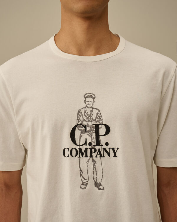 C.p. Company 1020 Jersey Logo T-Shirt GAUZE WHITE