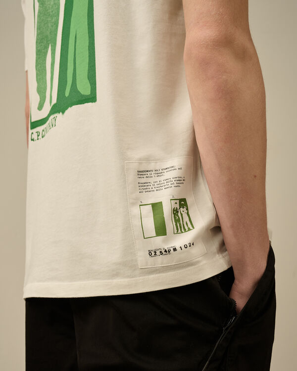 C.p. Company 24/1 Jersey Logo T-Shirt GAUZE WHITE