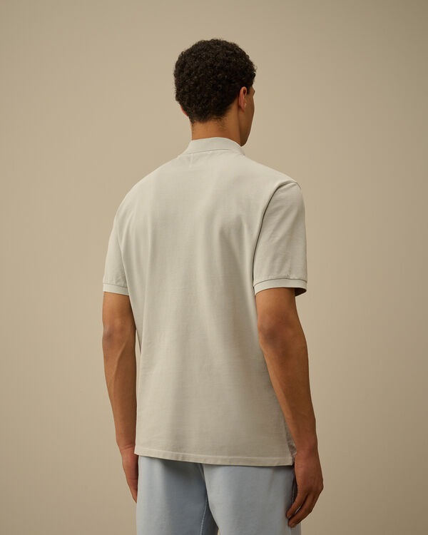 C.p. Company 24/1 Piquet Logo Polo BLUE FOX - GREY