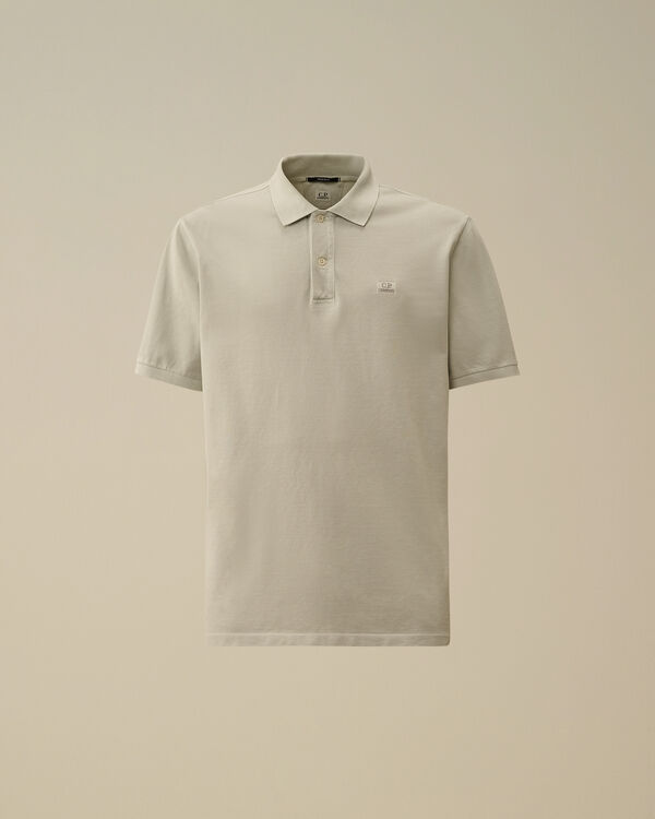 c.p. company 24/1 Piquet Logo Polo BLUE FOX - GREY