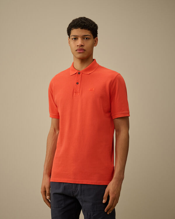 C.p. Company 24/1 Piquet Logo Polo POINCIANA - ORANGE