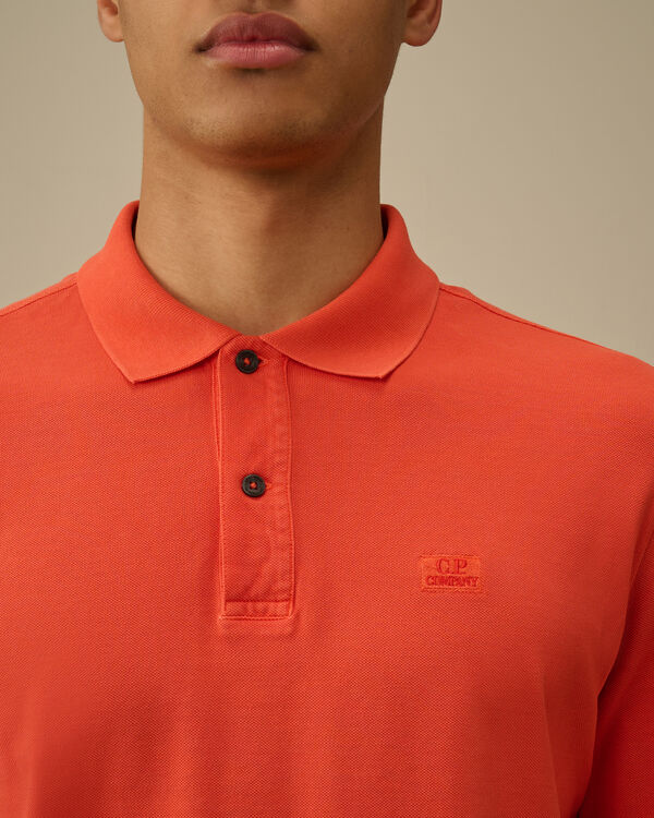 C.p. Company 24/1 Piquet Logo Polo POINCIANA - ORANGE