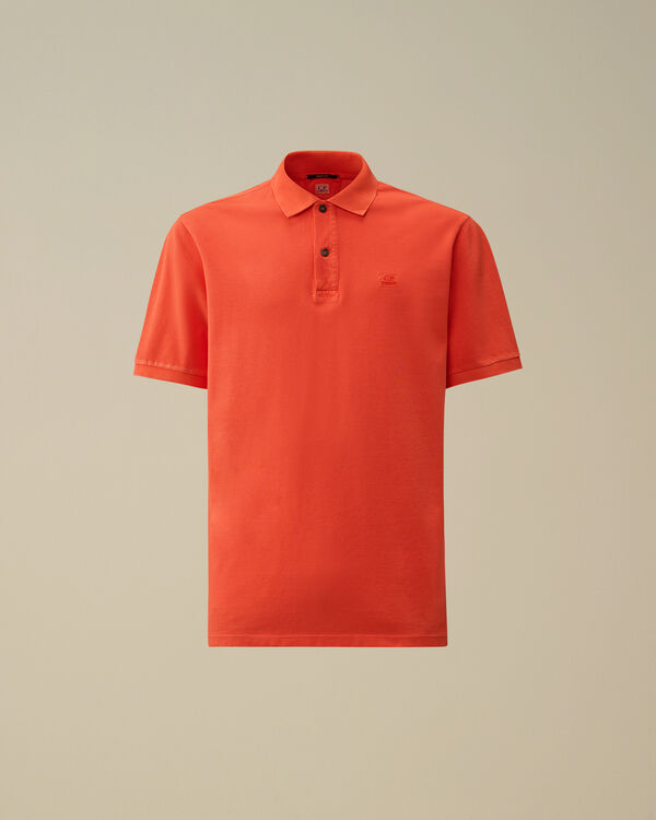 c.p. company 24/1 Piquet Logo Polo POINCIANA - ORANGE