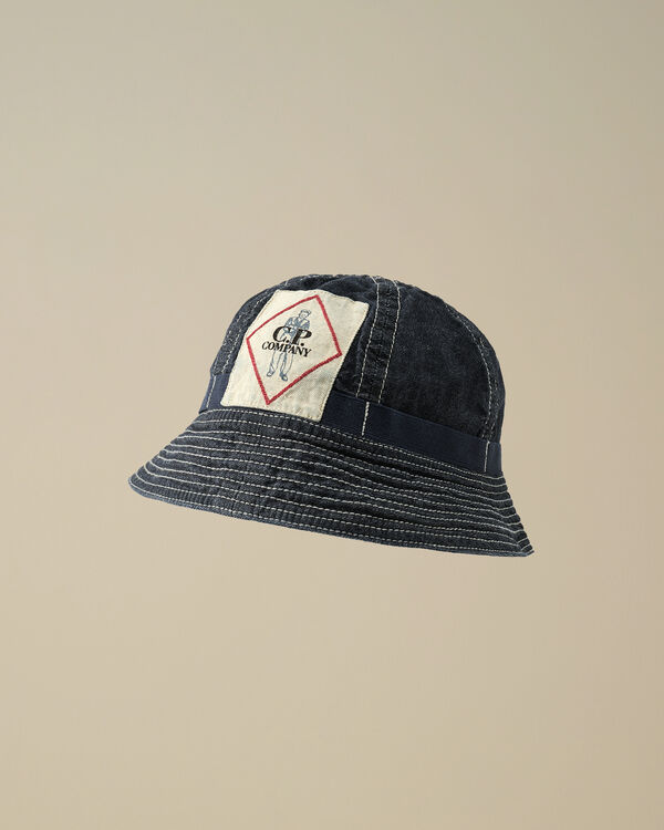 c.p. company 3/1 Denim Bucket Hat DENIM - BLUE