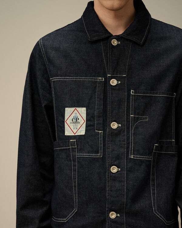 C.p. Company 3/1 Denim Chore Jacket DENIM - BLUE