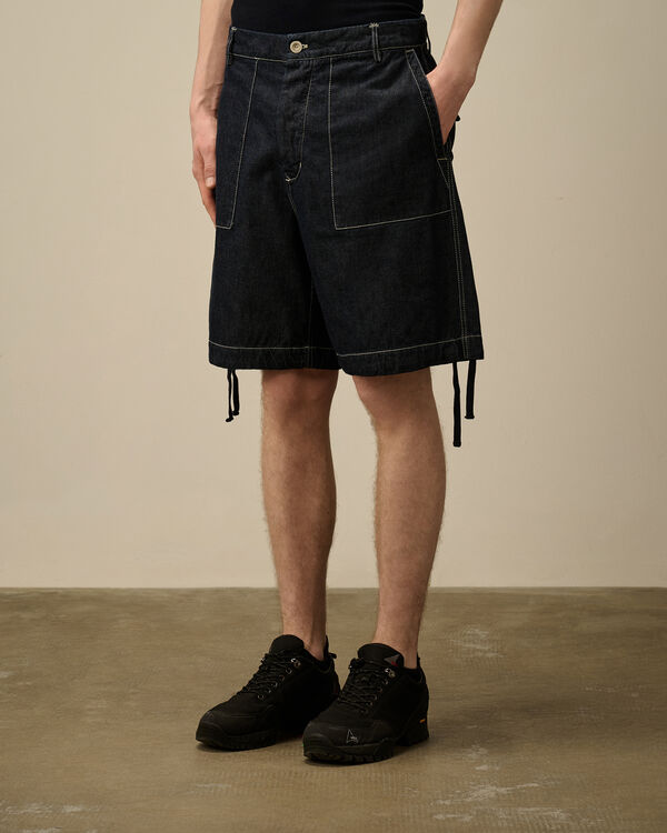 C.p. Company 3/1 Denim Shorts DENIM - BLUE